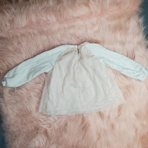 Baby Gap Shirt with Sheer Pink Glittery Overlay - Picture 4 of 8